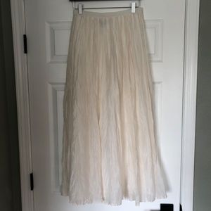 White Ann Taylor Broomstick Skirt